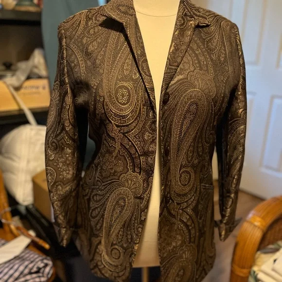 Paisley Brown Women's Jacket by Jones New York - Picture 1 of 7